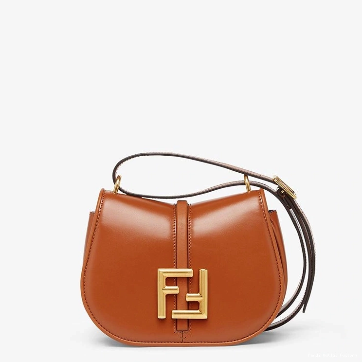 Affordable HOT In Brown Bag C'mon Calf Leather Mini Fendi 0813